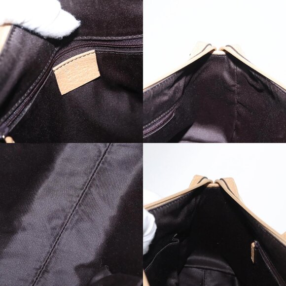 GUCCI GG Supreme Hand Bag PVC Leather Outlet White Gold 264210 Auth 159960 - Picture 16 of 16